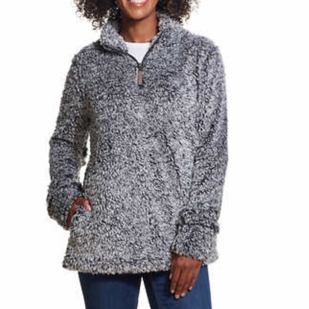 NWT Fuzzy 1/4 zip jacket